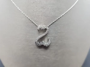 Jane Seymour Open Heart 14K White Gold Diamond Heart Pendant Necklace 16" - Picture 1 of 4