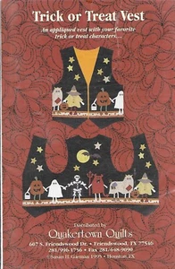 Quakertown Quilts - Trick or Treat Vest - Size P-XL - NIP - Picture 1 of 2