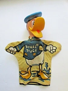 VTG MIDCENTURY DONALD DUCK HAND PUPPET GUND 1960s WALT DISNEY - Picture 1 of 2