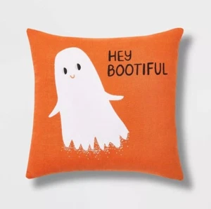Target Hey Beautiful Ghost Square Halloween Throw Pillow - Hyde & EEK! Boutique™ - Picture 1 of 5