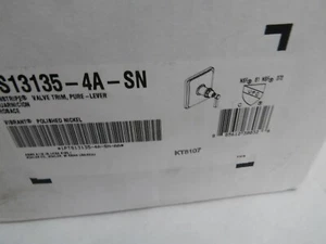 NEW IN BOX KOHLER S13135-4A-SN PINSTRIPE VALVE TRIM FAUCET POLISHED NICKEL - Picture 1 of 2
