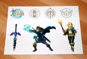 The Legend of Zelda Tears of the Kingdom Promo Sticker Sheet Nintendo Switch - Picture 1 of 9