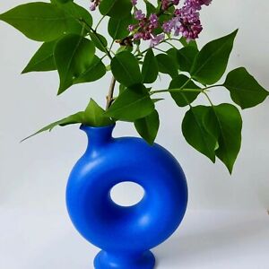 Modern ceramic vase blue Nordic Round Vase