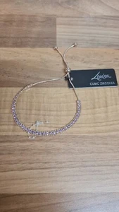 Lovisa Gold Diamante Toggle Tennis Bracelet With Lilac Stones - Picture 1 of 4