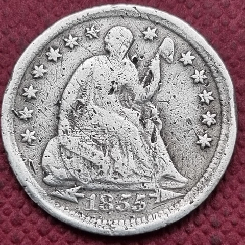 1855 Seated Liberty Half Dime 5c Better Grade #57764 Cover