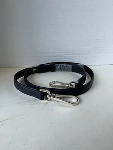 🖤 Cinghia di ricambio KATE SPADE nera vera pelle argento rigida NUOVA - Foto 1 di 18