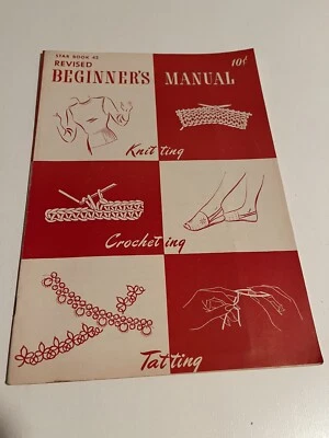 Libro de estrellas 1946 #42 tejer, ganchillo, encaje revisado manual para principiantes fácil Foto 1 de 4