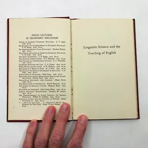 Linguistic Science and the Teaching of English 1956 HB Harvard University Press - Imagen 1 de 12