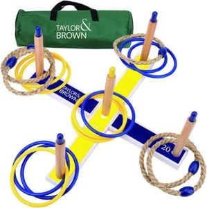 Indoor Outdoor Toys Quoits Garden Game Family Kids Adults Lawn Fun Game Set - Picture 1 of 7