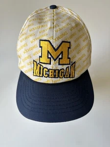 Vintage University of Michigan Wolverines Hat  90s Snapback - Picture 1 of 7