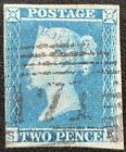 Duzik S: Gb Qv Sg14 2D Blue Letters Se Used Stamp (Nos5206)**