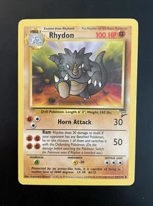 Pokémon TCG Rhydon Base Set 2 59/130 Regular Unlimited Uncommon NM - Picture 1 of 1