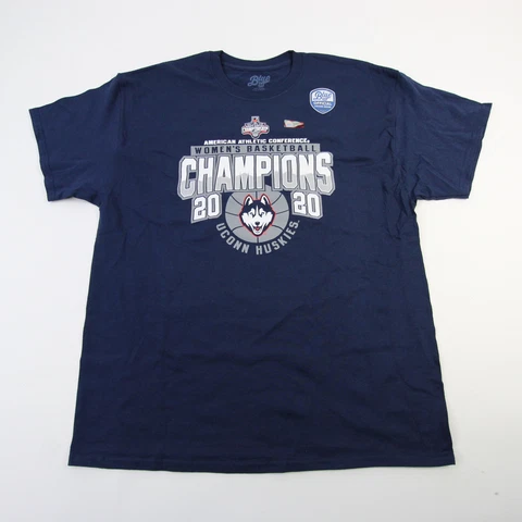 UConn Huskies Blue 84 Short Sleeve Shirt Men's Blue New Cover