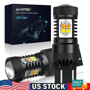 AUXITO 7443 Switchback LED Front Turn Signal Lights DRL Anti Hyper Flash Canbus - Picture 1 of 9
