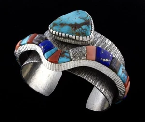 Double-Stacked Bracelet By Navajo Artist Alvin Yellowhorse - Picture 1 of 5