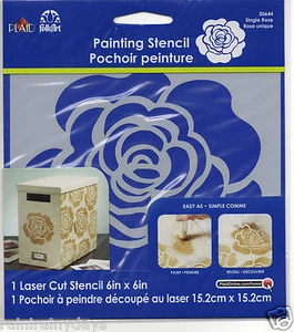 Plaid Folk Art,   6"x 6" stencil, Single Rose 30644/30604, read description... - Picture 1 of 2