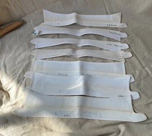 SET OF 7 ANTIQUE GENTS COTTON DETACHABLE COLLARS - WHITE - WELL USED - Picture 1 of 6