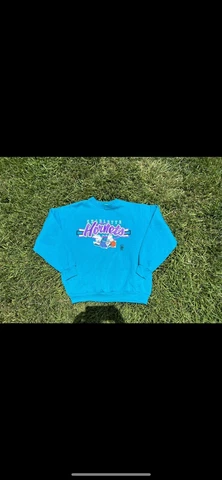 Vintage Charlotte Hornets NBA Logo 7 Sweatshirt XL Made In USA Cover
