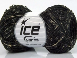 Ink Tilt Cotton Yarn #49968 Ice Black Tan 100% Mako Cotton Mini Slub 50gr 142yds - Picture 1 of 4