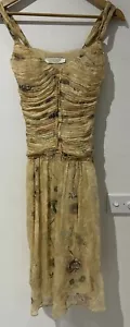 Veronika Maine 100% Silk Womens Dress Sz 8 Ruched Lined Office to Evening - Picture 1 of 10