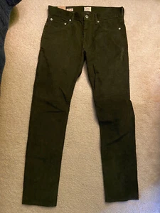 J Crew Olive Green Stretch Corduroy Slim Fit Pants 30 x 32 New with Tags - Picture 1 of 2