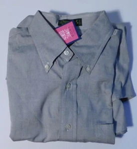 CLUB ROOM Camisa de vestir Oxford Bronceado Aguja Única Algodón Talla 15 1/2 33 - Imagen 1 de 6