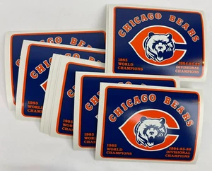 Lotto 10 Chicago Bears Campioni del Mondo 1985 ADESIVI AUTENTICI NFL 4" X 3 - Foto 1 di 3