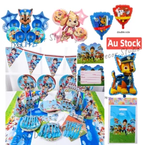 Paw Patrol Party Supplies Banner Plates Cups Tableware Kids Birthday Decoration - Picture 1 of 16