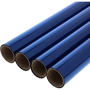 4 Pack Blue Cellophane Wrapping Paper Rolls for Gift Baskets Crafts, 17" x 10 ft - Picture 1 of 7
