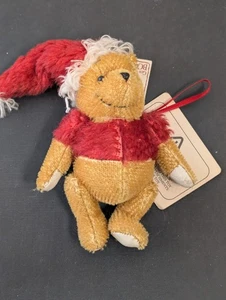 Santa Pooh 6" Mohair Bean Peluche Adorno de Navidad Disney Boyds Exclusivo  - Imagen 1 de 9