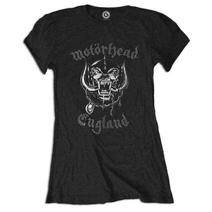 Motorhead England Diamante Logo Skinny Fit T Shirt - Picture 1 of 3