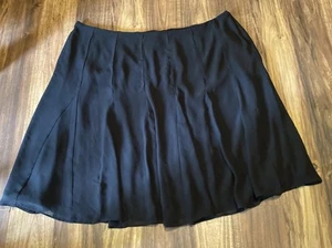 George ME by Mark Eisen Women's Skirt Size 24 Black Sheer Lined A-line - Picture 1 of 9