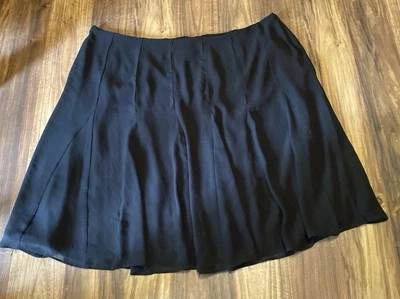 George ME by Mark Eisen Women's Skirt Size 24 Black Sheer Lined A-line - Image 1 of 4