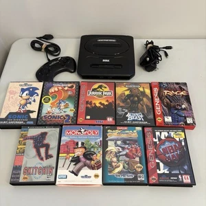 SEGA Genesis Model 2 II Console w/ 1 Controller & 9 Games - Tested - Picture 1 of 14