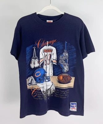 Camisa de Algodón Rara Auténtica De Colección Chicago Bears Años 90 Nutmeg Mills Team NFL M Foto 1 de 4
