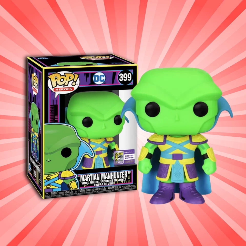 Funko Pop! DC Martian Manhunter Comic Con Edición Limitada con Protector Foto 1 de 1