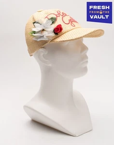 RRP€452 DOLCE & GABBANA Kids Woven Baseball Cap Size L Silk Blend Embroidery - Picture 1 of 7