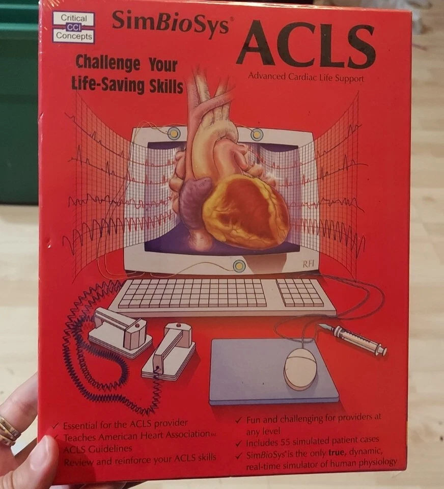 Symbiosys ACLS Simulation Software For Windows 95/98 Nursing Cardiac  - Image 1 of 4