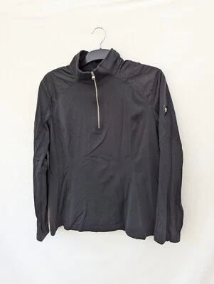 Spyder Sudadera Mujer Reino Unido 16 Negro 1/4 Cremallera Pullover Jersey Exterior Top EE. UU. 14 Foto 1 de 4
