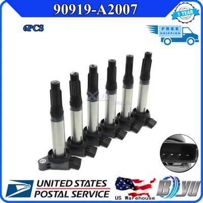 6шт новый для Toyota Camry Avalon RAV4 Sienna Venza 3,5 л катушка зажигания 90919A2007 - Изображение 1 из 4