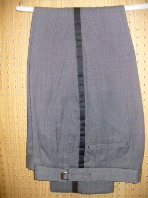 Pantalón de esmoquin gris ajustable 41310 usado para hombre Foto 1 de 3