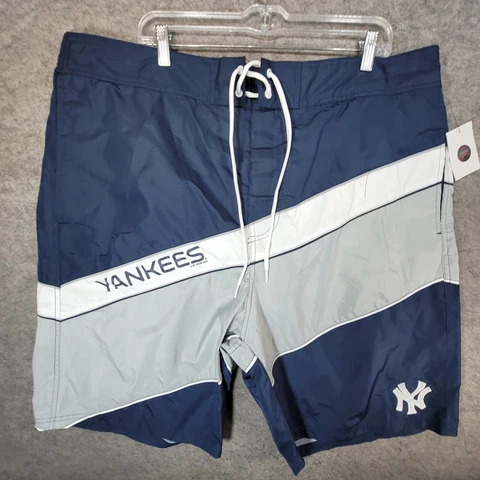 New York Yankees Swim Trunks 4XL Blue  Gray White MLB Baseball G III Cover