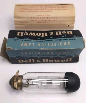 Lámpara de Proyección Bell & Howell De Colección 750 W 120 V Base Abajo Nueva Bombilla Antiguo Stock Foto 1 de 4
