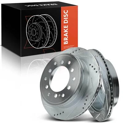 2 piezas de rotor de freno perforado para Lexus GX460 Toyota 4Runner FJ Cruiser trasero derecho y derecho Foto 1 de 4