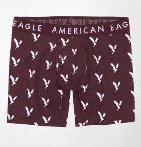 Klassische American Eagle Boxershorts für Herren 6" Größe Medium weinrot mit Adler - Bild 1 von 7