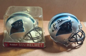 Set of 2 CAROLINA PANTHERS Mini Helmets, 1 with a JAKE DELHOMME Autograph - Picture 1 of 24