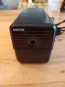 Vintage Boston Hunt Electric Pencil Sharpener Model 19 296A Black Brown Works!! - Picture 1 of 6