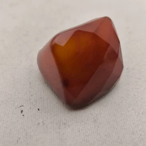BIG HEAD-RING CARNELIAN RECTANGULAR FACETED VINTAGE EXCELLENT - Bild 1 von 7