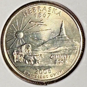 2006 P Nebraska State Quarter unzirkuliert - Bild 1 von 4