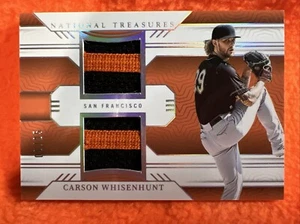 CARSON WHISENHUNT 2024 PANINI NATIONAL TREASURES DUAL RELIC 2 COLOR /25 GIANTS - Bild 1 von 2